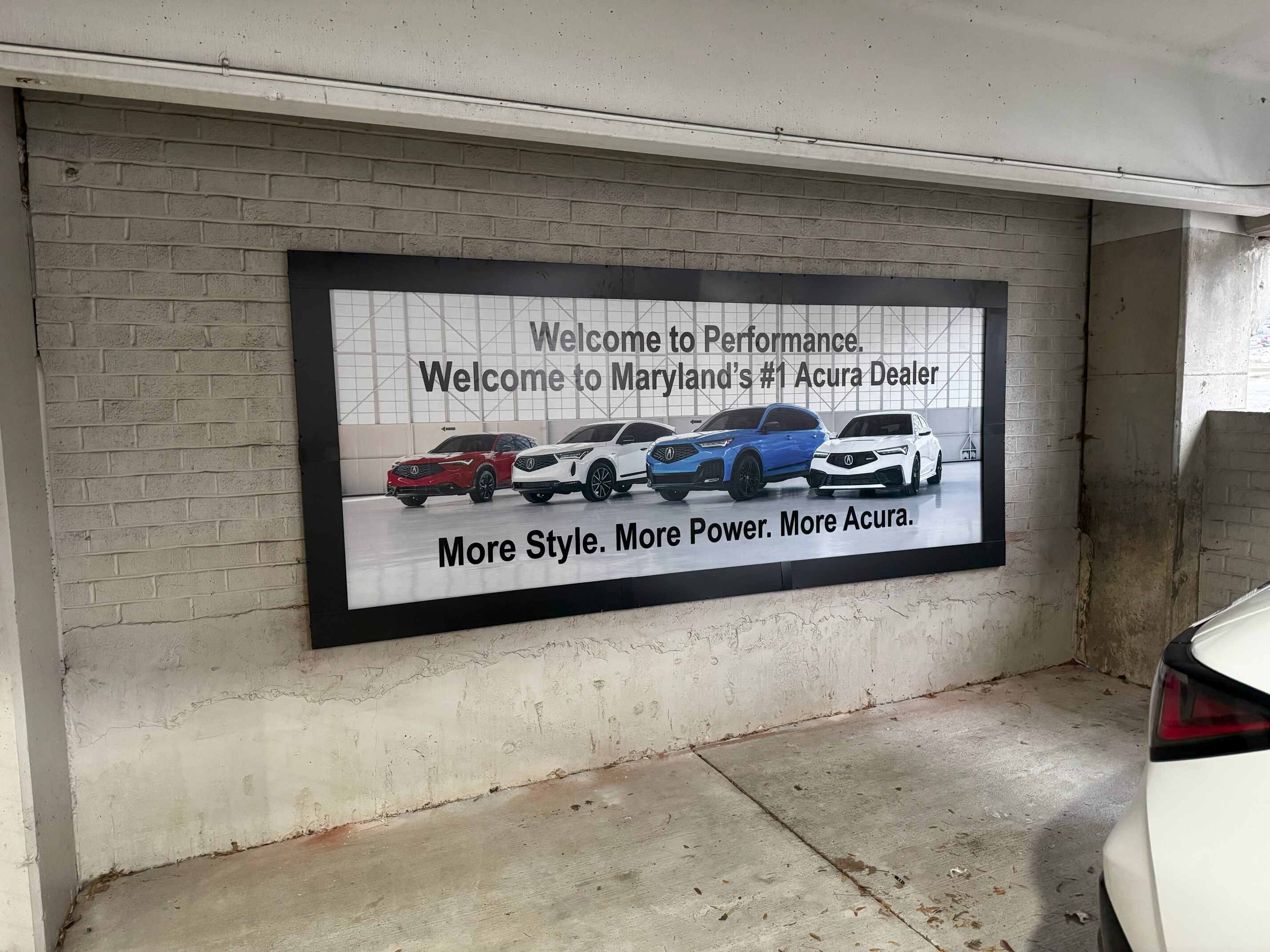 BannerFrameCLASSIC with Covers, Retail, Acura Dealer, Concrete 