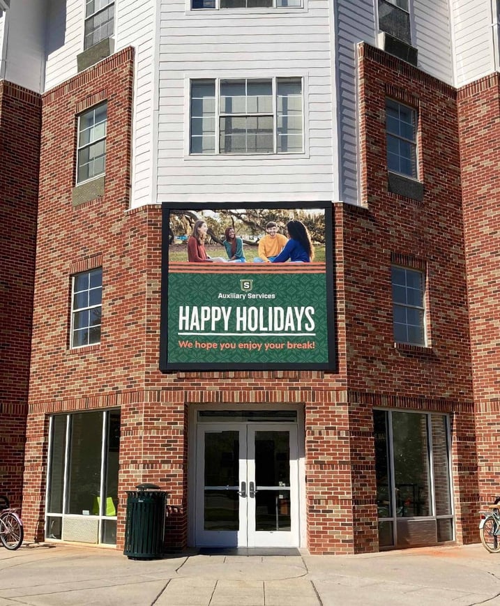 BannerFrame_Hinge_Auxiliary_Services_Happy_Holidays Wallscape of The Week: Seasons Change And Your Signs Can Too! Lind BannerFrameHINGE
