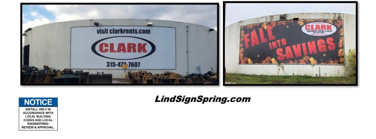 Lind_SignSpring_BannerFrame_Flex_curved_wall_Clark_Rentals What IS BannerFrameFlex?