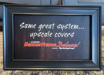 Lind Banner Frame DELUXE! Signage Displays the Upscale Way!