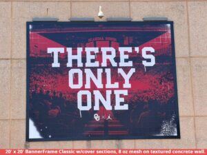 Three-300x225 Lindmark Ink & Oklahoma Sooners Celebrate SEC Inaugural Season with Lind Banner Frame Classic at Gaylord Stadium
