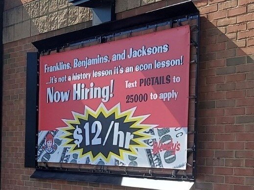 Wendys-Lind-BannerFrame-Hinge-frame-vinyl-installed Simple Enough for a Sign Salesman! BannerFrame Hinge