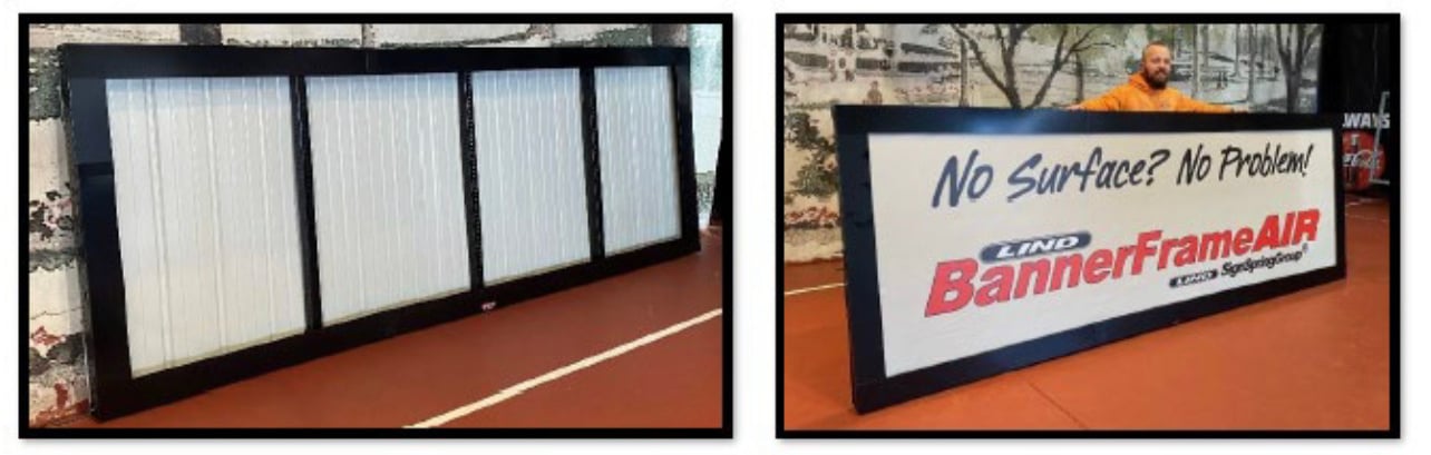 lind-Signspring-BannerFrame-Air-installation-frame-fabric-graphic-banner-image What Is BannerFrame Air?