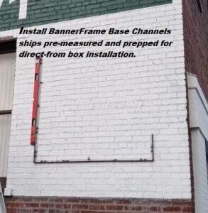 system-base-channels-being-installed-prepparing-for-poster-install-1-293x300 Lind Banner Frame DELUXE! Signage Displays the Upscale Way!