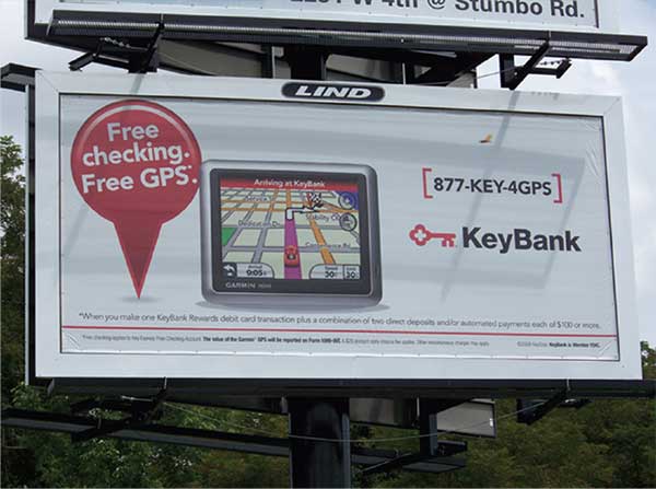 bank billboard