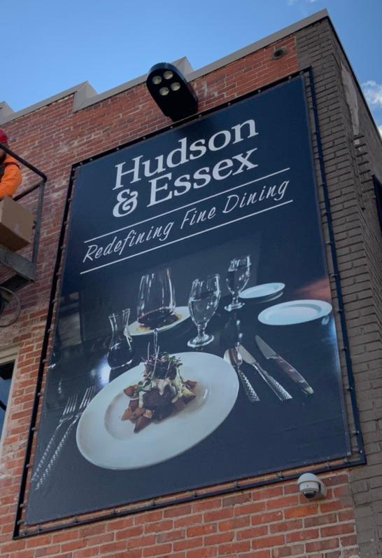 Hudson_And_Essex_Lind_SignSpring_BannerFrameCLASSIC_Vinyl_attached_with_springs Is It A Banner or A Sign? Yes. Lind's SignSpring BannerFrame System Provides the Benefits of Both.
