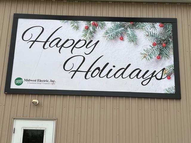 Happy_Holidays_Lind_SignSpring_BannerFrame_HINGE_for_Midwest_Electric Wallscape of The Week: Happy Holidays BannerFrameHINGE Style