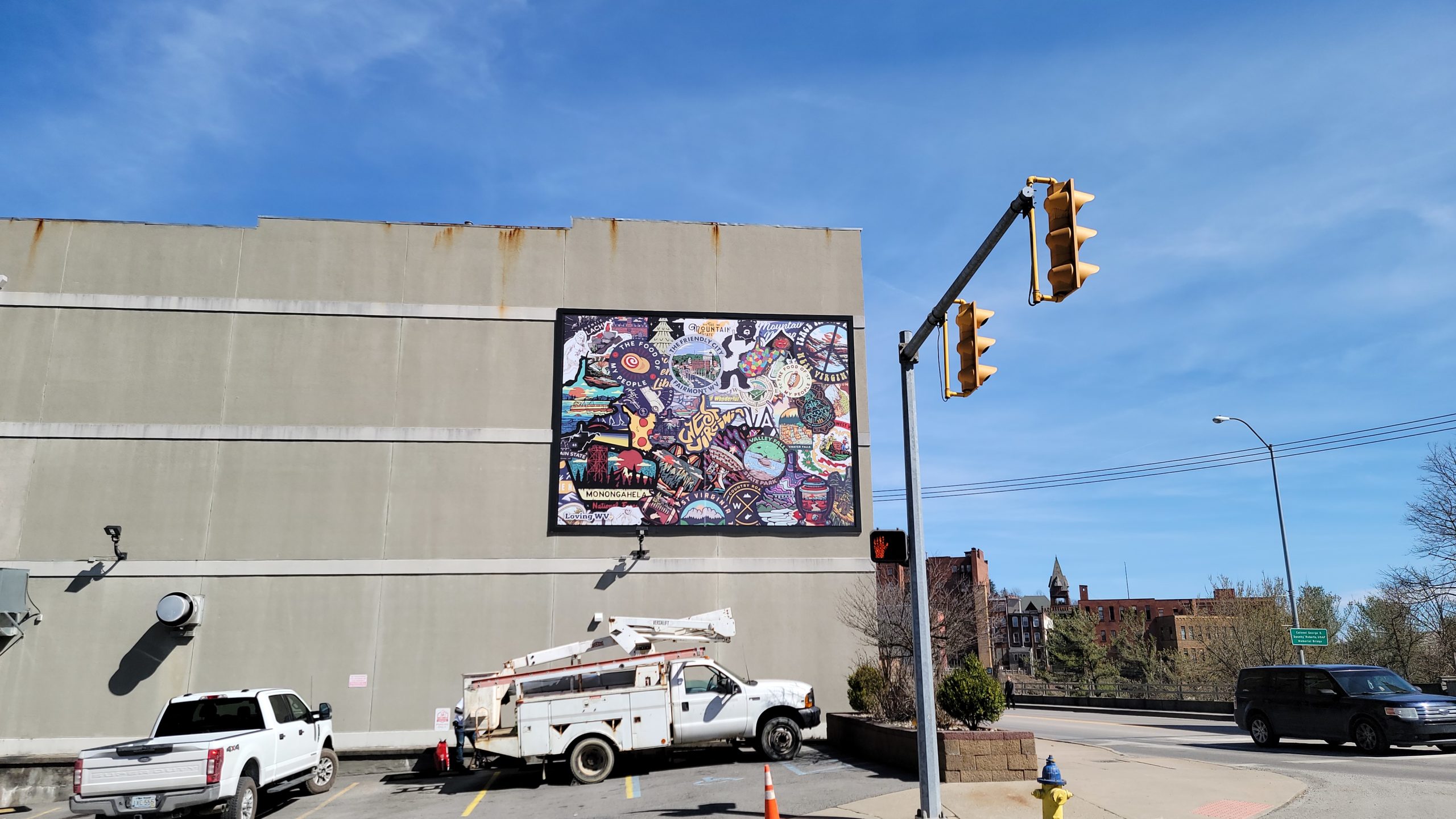 city-of-fairmont-mural-lind-signspring-bannerframe-classic-with-covers-wide-view-scaled Wallscape of the Week: BannerFrame is Loving WV