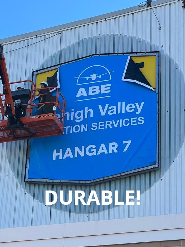bethlehem-steel-sign-reface-lind-signspring-bannerframe-classic-covers-install-durable Funky Banner Surface? No Problem!