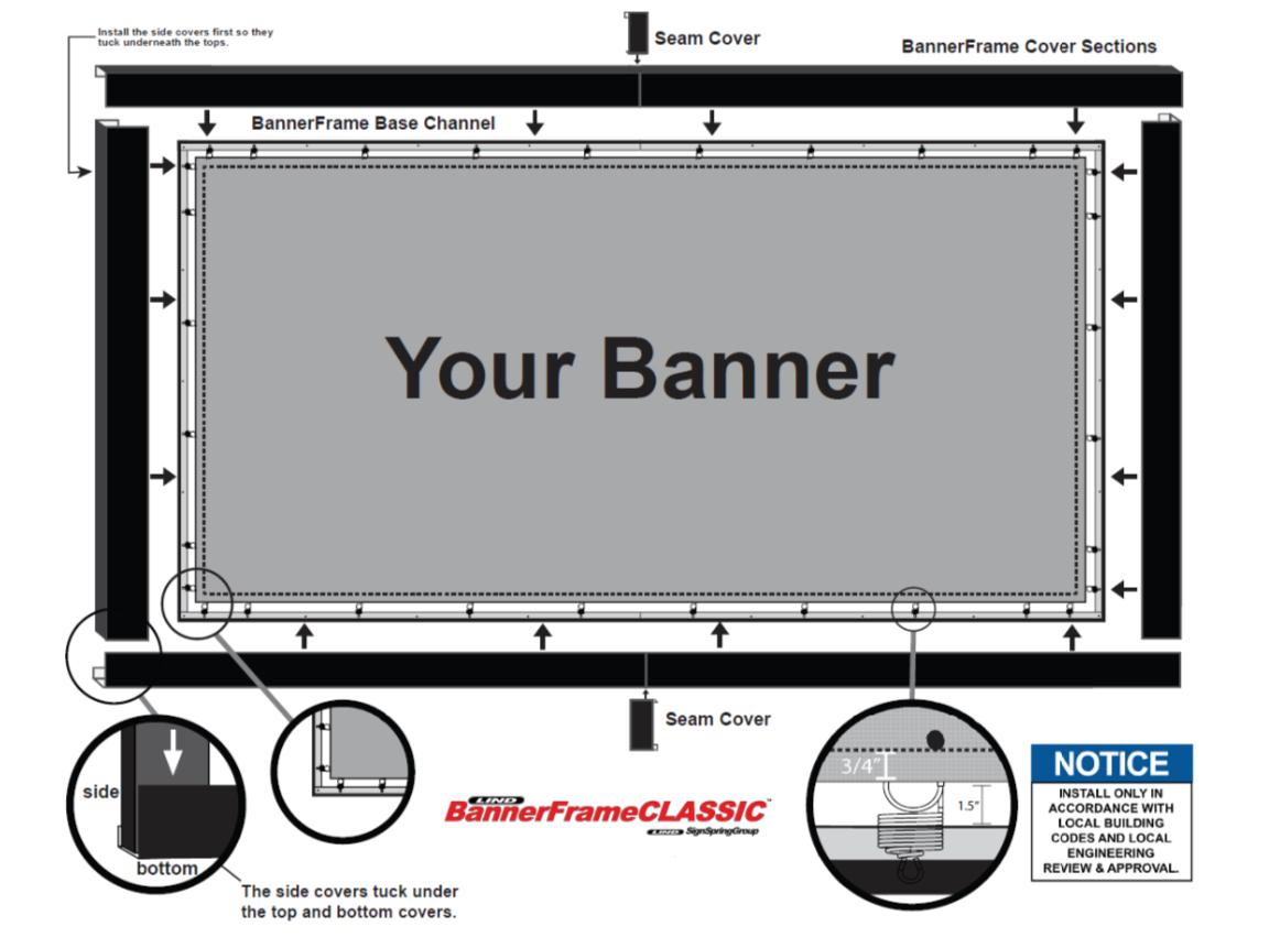BannerFrame-CLASSIC-PDF-product-diagram-Lind-SignSpring Wallscape of the Week: Signarama Loves Lind Banner Frame!