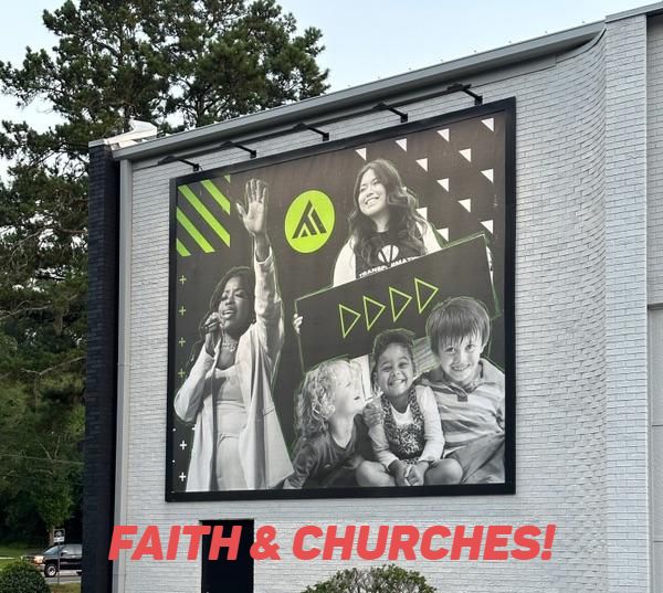 Lind SignSpring Banner Frame installation system for Faith and Churches
