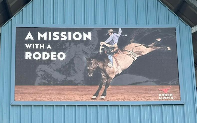 Poster of the rodeo on a siding wall