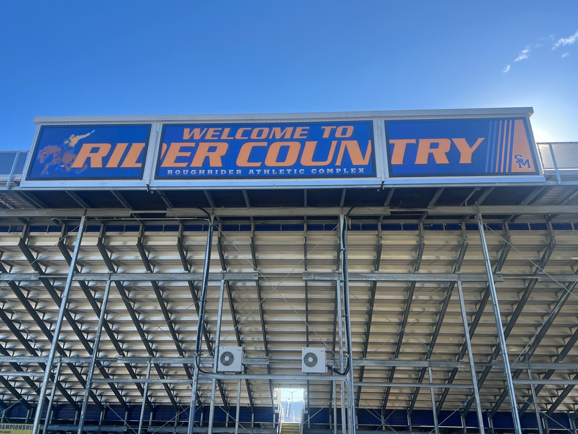 Signage in Stadium Rough Riders